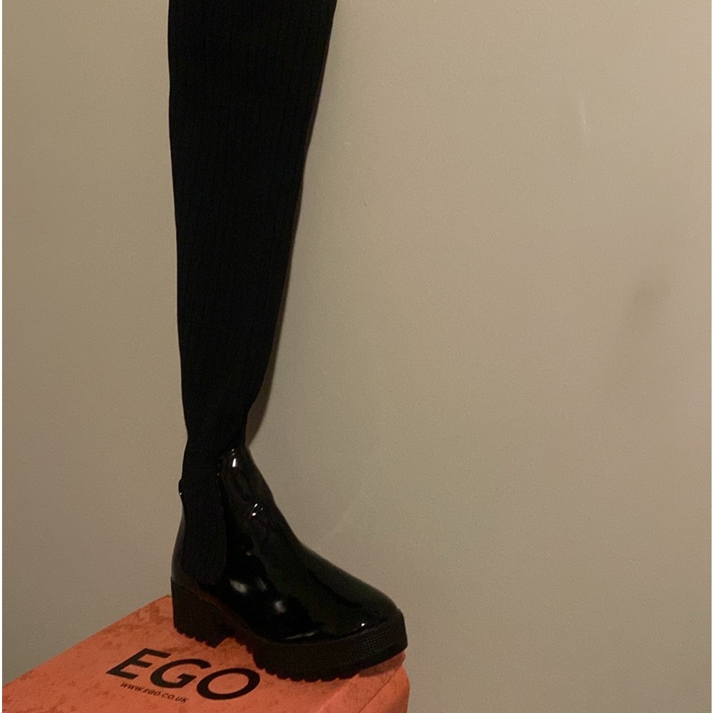Knee high black boots